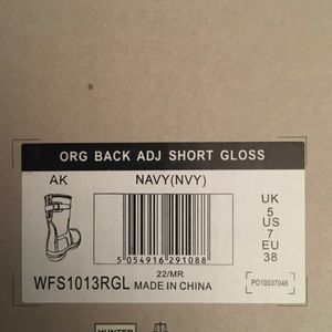 Hunter Women's Org Short Back Adj Gloss Rain Boots